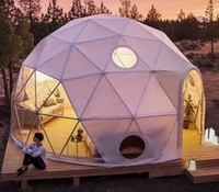 Carpa de Camping de Lujo para 4 Estaciones, para Uso en Hoteles y Resorts, Estructura de Acero de Alta Resistencia, Cubierta con Revestimiento de PVC, Carpa para Eventos y Ferias Comerciales