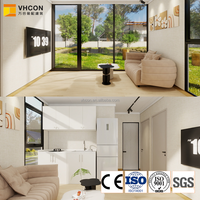 Maison conteneur à assemblage rapide pour famille multi-générationnelle, 3 chambres, 1 salon, pièces privées pour les parents âgés et les enfants