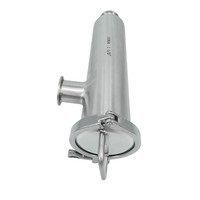 Filtro de acero inoxidable pulido sanitario de espejo SS304 para agua, bebidas, industrias alimentarias, filtro de agua tipo ángulo