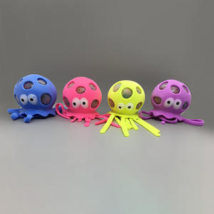 Juguetes Antiestrés CHENXI de Medusas con Cuentas de Burbuja, Mix de Colores, TPR, Pulpo, Divertido, Novedoso, Bola Suave - Product Image 4