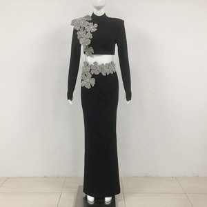 Abiti Firmati Personalizzati di Marche Famose, Completo Due Pezzi da Donna, Vestiti Invernali da Festa per Donna - Product Image 2