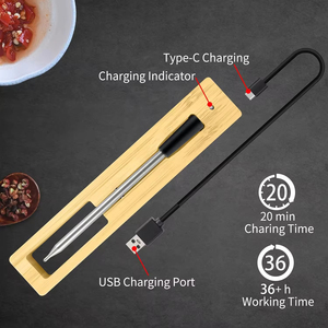 Wireless Food <b>Thermometer</b> with EU-US Patented Ceramic <b>Probe</b> IP68 Waterproof Rating China Origin - Product Image 6