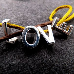 Custom Gold & Silver Metal Alphabet <b>Charms</b> Slide Letters for Dog Collars Leather Bands & <b>Bag</b> Accessories - Product Image 3