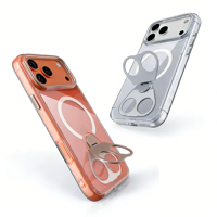 Coques de téléphone transparentes haut de gamme avec support, étui ultra-transparent pour iPhone 17 Pro Max