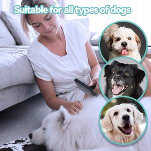 Brosse démêlante professionnelle de luxe en acier inoxydable incurvé de 1 pouce pour le toilettage des animaux à poils longs (chiens et chats) - Product Image 3