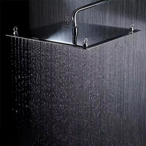 20 pouces carré en acier inoxydable haute pression pluie Design moderne montage mural poli robinet de salle de bain accessoire - Product Image 3