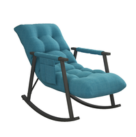 Fauteuil inclinable de loisirs en tissu unique, Design à bascule, chaise longue de salon