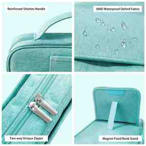 Comfortable Hand Strap Book <b>Carrying</b> <b>Case</b> for Spiritual Use Spacious Interior Layout Reusable Zip Closure Bible Bag - Product Image 4