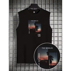 Débardeur de sport pour homme 100% Coton, style streetwear, été, design musculation, sans manches - Product Image 2