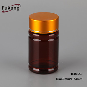 Bán Buôn 60ML Nhựa PET Tái Chế Pill Chai Với Nắp Vàng - Product Image 6