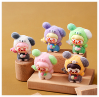 Figurines miniatures 3D en résine, mignonnes, en forme de dessin animé, avec effet floqué, modèle de poupée, vente en gros, jouet capsule à collectionner, fabricant