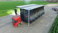 Scène mobile hydraulique S455 pour concerts en plein air, scène semi-remorque de 13 m pour festivals de musique et événements en direct