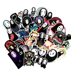 40 stks/set Faceless Man Spirited Away Stickers PVC Anime Spirited Away Geen Gezicht Man Stickers Snowboard Laptop Voor Kids Geschenken