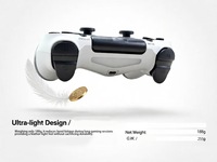 Manette sans fil compatible avec PS4, manette BLE, double vibration, gyroscope 6 axes, panneau tactile, joystick de jeu pour PS4 Slim Pro