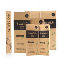 Brosse à dents en bambou réutilisable pour enfants, mini, pour voyager, blanchiment des dents