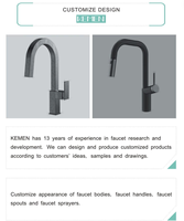 Robinet de cuisine et mitigeur de lavabo en acier inoxydable SUS316 et 304, sans plomb, avec bec pulvérisateur personnalisable, vente en gros, MOQ