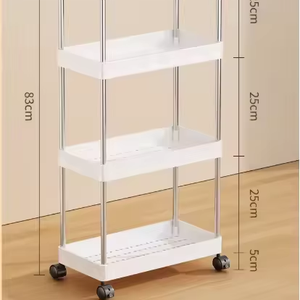 Estantes para carros, estantes de almacenamiento para sala de estar multicapa para el suelo del hogar, estantes estrechos para <span class=keywords><strong>baño</strong></span>, artículos diversos - Product Image 1