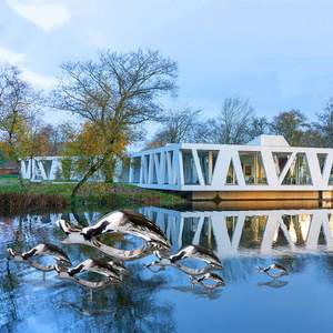 Escultura de metal de alta qualidade personalizada, esculturas de jardim em aço inoxidável para vila - Product Image 4