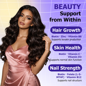 Fast Absorption Vegan Biotin Gummies Beauty Boost Formula Brighten Skin Strengthen Hair Nails Biotin Gummy Candy - Product Image 5