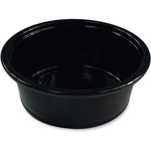 Boardwalk Souffle/<b>Portion</b> Cups Small 1.5 oz Black Polypropylene with Lid for Snack Beverage <b>Milk</b> Salad 2,500/Carton - Product Image 1