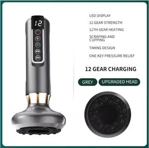 Perangkat pijat terapi Guasha punggung tampilan Led, alat pemijat cangkir vakum listrik pintar - Product Image 5