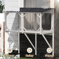 [US Ready Stock] Cat Catio, perchoir de fenêtre de chat pour grands chats d'intérieur-Hamac de fenêtre en bois pour profiter en toute sécurité des vues extérieures
