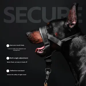 <span class=keywords><strong>Bozal</strong></span> Táctico Antimordeduras y Antiladridos con Cierre de Hebilla y Correa, Nuevo Modelo para Perros Medianos y Grandes - Product Image 3