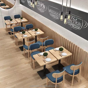 Conjuntos de muebles de restaurante duraderos modernos comerciales-Mesas Sofás para restaurantes de comida rápida Tiendas de hamburguesas Bares de comedor al aire libre - Product Image 2