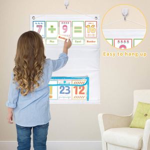 Tableau de poche éducatif pour l'apprentissage des mathématiques CVC, pour une utilisation en classe - Polyester 420D, 14,96 x 18,9 pouces, fournitures de bureau (tableau de poche uniquement) - Product Image 6