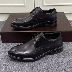 Chaussures habillées pour hommes en cuir véritable, imperméables, antidérapantes, légères, à bout fermé, style Evergreen, pour le bureau et les mariages - Product Image 5