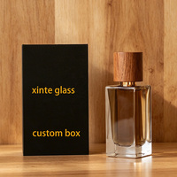 Flacons de parfum transparents Eric en verre 30ml 50ml 100ml – Distributeur carré portable à baïonnette pour crème de soin vide