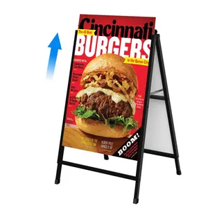 Foldable Display Stand Iron Poster Stand Vertical Billboard KT Board Outdoor Windproof