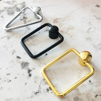 BAOCHUN Design populaire anneau rond meubles en métal poignée de traction dorée pour canapé chaise