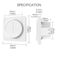 Interruptor Táctil Inteligente WiFi/ZIGBEE LangYeao, Regulador de Intensidad Continua para LED/CFL de 300W, Compatible con Alexa, Google Home, Temporizador y Programación