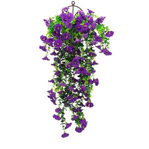Plante artificielle suspendue Morning Glory, fleurs jaunes en plastique, décoration murale, décoration de mariage, décoration de jardin - Product Image 3