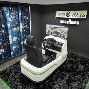 Simulateur de conduite à trois écrans pour auto-école, jeu de course, machine d'arcade en métal pour l'entraînement automobile avec volant, pédales et boîte de vitesses - Product Image 3