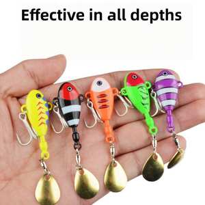 สปินเนอร์เหยื่อตกปลาโลหะแบบเหวี่ยงยาว sneda เหยื่อหมุนใต้น้ำทุกชั้นมีเป้าหมายปลาแมนดารินในน้ำจืด - Product Image 4