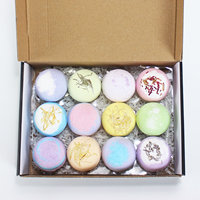 Bombes de bain effervescentes de luxe personnalisées, Noël, naturelles, biologiques, en vrac, kit de boîte de bombes de bain, ensemble cadeau, fournitures en gros, bombes de bain moussantes