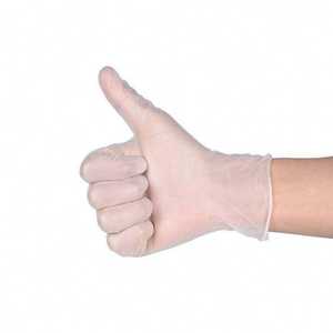 Luvas descartáveis do vinil do PVC transparente pó-livre, luvas do agregado familiar da inspeção da mão do serviço do alimento
。 - Product Image 1