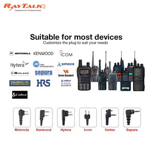 RBC-0153-M9/CC cho Kenwood Walkie Talkie xương sọ có dây Microphone xe máy Mũ bảo hiểm xương dẫn tai nghe - Product Image 5