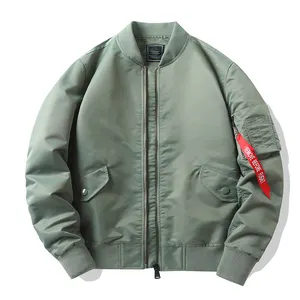 폭격기 재킷 OEM 사용자 정의 디자인 패션 야외 두꺼운 비행 빈 특대 폭격기 재킷
