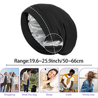 Curls Care Coton Dreadlocks Cap Bonnet Silky Slouchy Sleeping Beanie pour Hommes Femmes Long Elastic Print Design pour Voyage