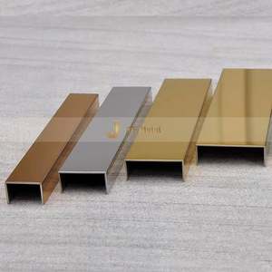 LL109 Bande décorative murale en acier inoxydable noir titane en forme de U, accessoires pour carreaux de plafond, durable et étanche - Product Image 2