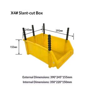 Caja de Almacenamiento de Materiales, Caja de Tornillos Reforzada para Accesorios de <span class=keywords><strong>Ferretería</strong></span>, Piezas de Componentes de Plástico HDPE, Almacenamiento Combinado en Ángulo para Almacén - Product Image 6