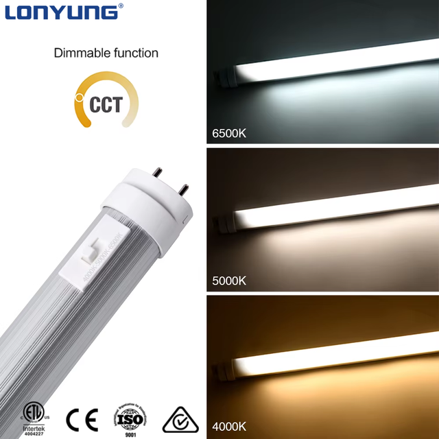 Super Bright Aluminum T8 LED Tube Fixture Easy Installation 4000k 5000k 6500k 18W Fluorescent Replacement Tubes