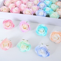 Fleurs de savon artificielles de haute qualité faites à la main, 5 couches, design moderne, boîte de fleurs de savon, coffret cadeau pour femmes, vente en gros d'usine