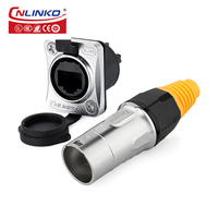 Conector RJ45 Vertical CNLINKO Serie YT, Impermeable, 8P8C, Conector de Tornillo, Terminador de Enchufe RJ45, CAT5e