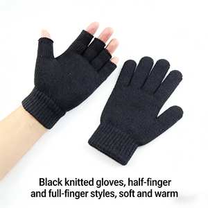 Guanti Mezze <span class=keywords><strong>Dita</strong></span> Invernali in Acrilico, Caldi ed Elastici, per Uomo e <span class=keywords><strong>Donna</strong></span>, Set <span class=keywords><strong>da</strong></span> 5 Paia - Product Image 4