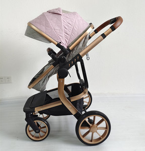 Poussette pour bébé fille avec siège auto, prix abordable, housse réversible et chaude pour les pieds, cadre léger, fabriquée en Chine - Product Image 3