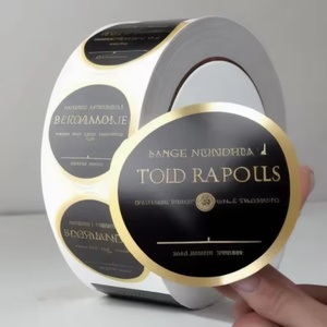 Etiquetas Decorativas de Vinilo Ecológicas Personalizadas en Rollo, con Estampado en Dorado, Diseño de Corazón, para Regalos de Navidad, Impresión CMYK - Product Image 6